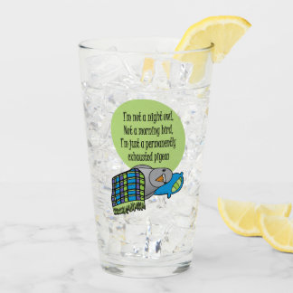 Erschöpfte Taube Glas