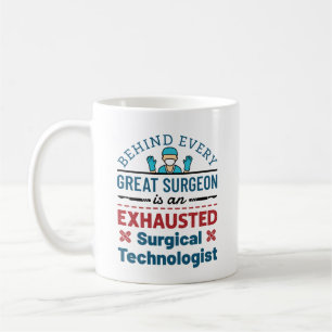 Erschöpfter Chirurgischer Techniker Funny Scrub Te Kaffeetasse