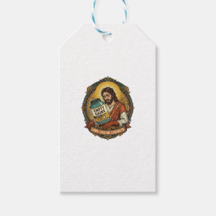 Erschöpfter Jesus Leere Proteinpulver-Dose Gym-Hum Geschenkanhänger