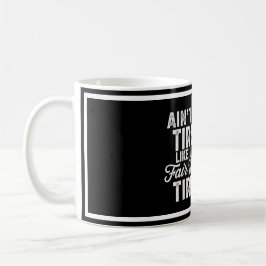 Erschöpftes Aber Glückliches Design  Kaffeetasse
