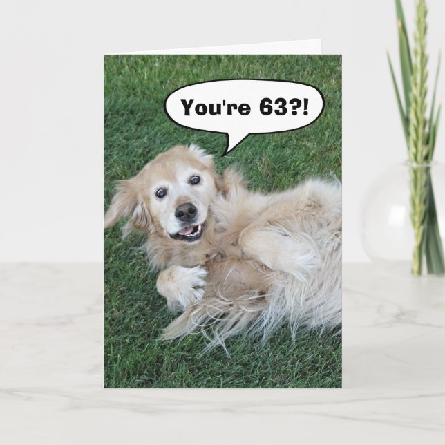 Erschossen Golden Retriever Wechsel Alter Geburtst Karte (Vorderseite)