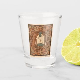 erschossene glaasje traf jugendstill schnapsglas