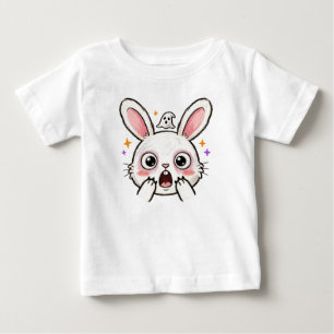 Erschreckter Halloween-Hase mit Geistergesicht Baby T-shirt