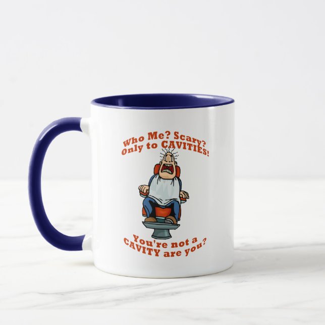 Erschrocken vom Zahnarzt Tasse (Links)