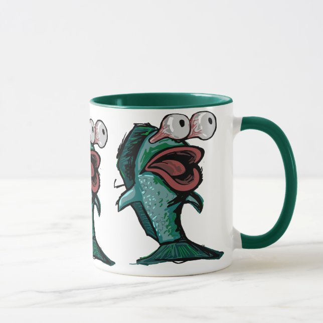 Erschrockene Fische Tasse (Rechts)