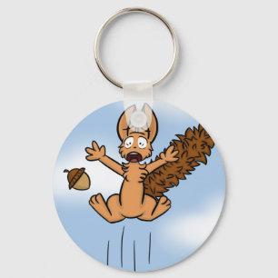 Erschrockener Eichhörnchen-Schlüsselanhänger Schlüsselanhänger