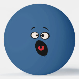 Erschrockener Gesichts-Tabellen-Tennisball Tischtennisball