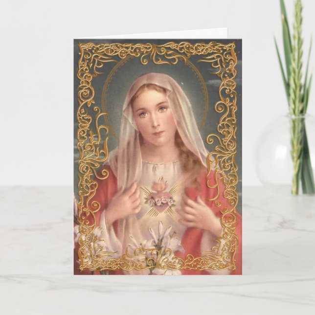 Erschrockenes Herz von Mary-Karte Karte (Vorderseite)