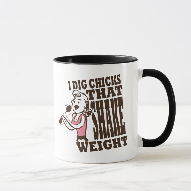 Erschütterungs-Gewichts-lustige Kaffee-Tasse Tasse (Rechts)