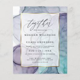 Erschwingliche Hochzeitsplatte und Aquamarine Abst