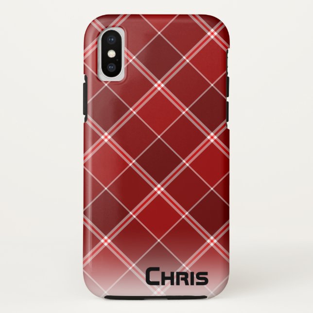 Erschwingliche karierte Telefonzelle Case-Mate iPhone Hülle (Rückseite)