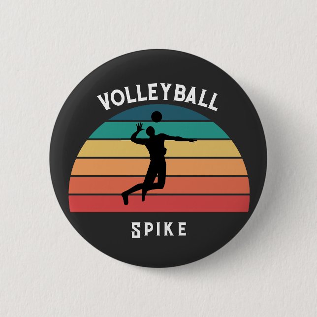 Erschwingliche Volleyball-Geschenke und Werbeaktio Button (Vorderseite)