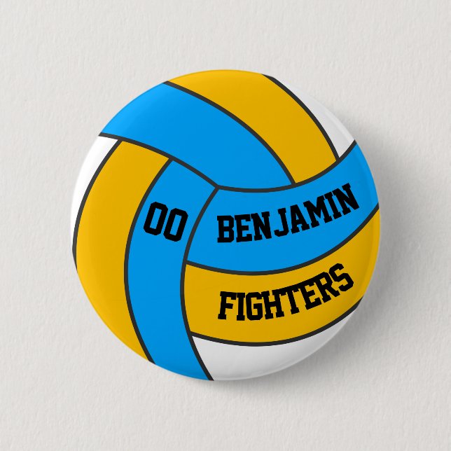 Erschwingliche Volleyball-Geschenke und Werbeaktio Button (Vorderseite)