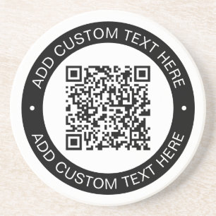 Ersetzen durch Ihren eigenen hochgeladenen QR-Code Getränkeuntersetzer