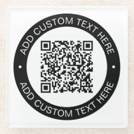 Ersetzen durch Ihren eigenen hochgeladenen QR-Code Glasuntersetzer