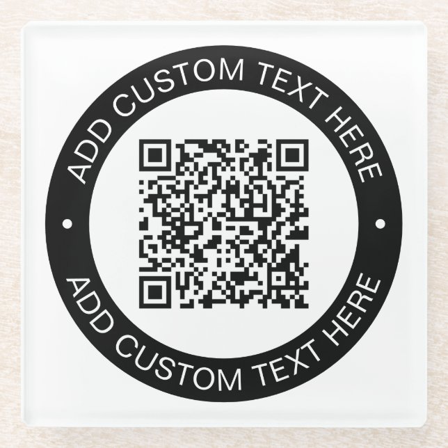 Ersetzen durch Ihren eigenen hochgeladenen QR-Code Glasuntersetzer (Vorderseite)