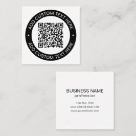 Ersetzen durch Ihren eigenen hochgeladenen QR-Code Quadratische Visitenkarte