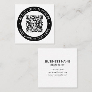 Ersetzen durch Ihren eigenen hochgeladenen QR-Code Quadratische Visitenkarte