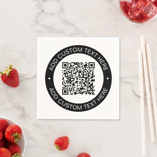 Ersetzen durch Ihren eigenen hochgeladenen QR-Code Serviette (Beispiel)