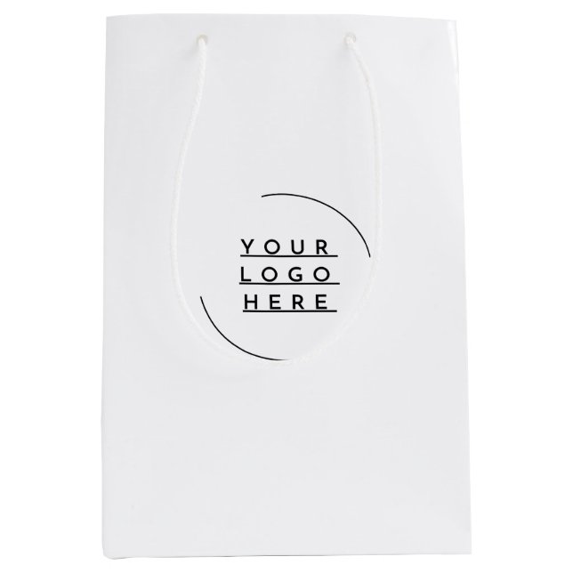 Ersetzen Sie Ihr Logo Mittlere Geschenktüte (Vorderseite)