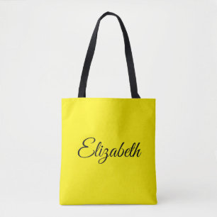 Ersetzen Sie Ihren eigenen Namen Elegantes Script  Tasche