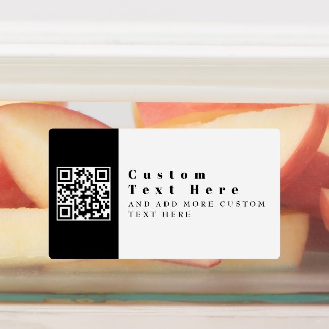 Ersetzen Sie Ihren eigenen QR-Code. | Modern wasse Etiketten (Befestigt)
