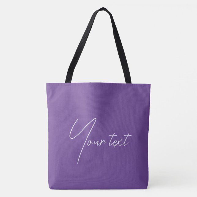 Ersetzen Sie Lila Typografie durch den Namen Tasche (Vorderseite)