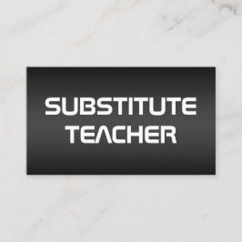 Ersetzter Lehrer auf Anruf Visitenkarte