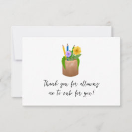 Ersetzung von Blume für Lehrkräfte Dankeskarte