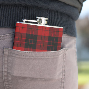 Erskine Clan Tartan Kariertes Muster Flachmann