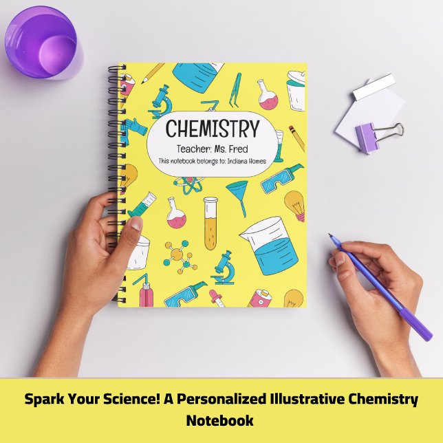 Ersparen Sie Ihre Wissenschaft! EINE PERSONALISIER Notizbuch (Spark Your Science! A Personalized CHEMISTRY  Yellow Notebook)