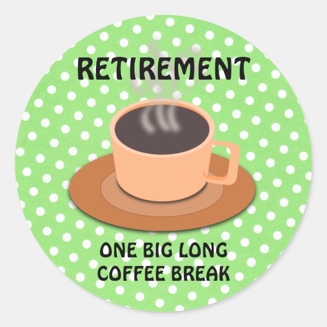 ERSTATTUNG: EINE GROSSE KAFFEE-BREITE RUNDER AUFKLEBER (Vorderseite)