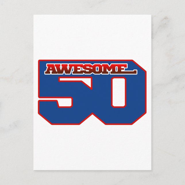 erstaunlich 50 postkarte (Vorderseite)