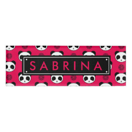 Erstaunlich Kawaii Panda Mandala Pattern Namenschild