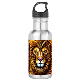 Erstaunlich schöne Goldene Löwe Edelstahlflasche