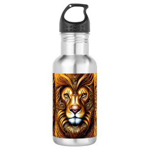 Erstaunlich schöne Goldene Löwe Edelstahlflasche