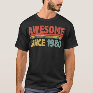 Erstaunlich seit 1980 Geburtsjahr T-Shirt