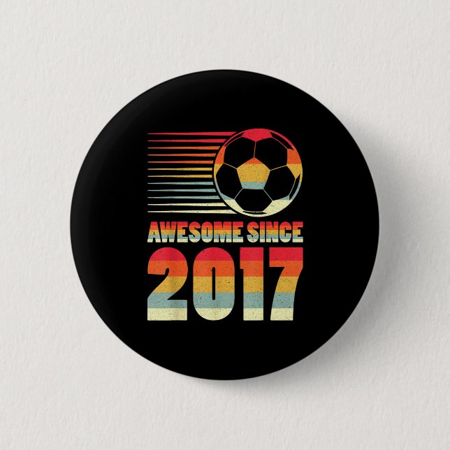 Erstaunlich seit 2017 Fußball Vintage-Geschenke fü Button (Vorderseite)