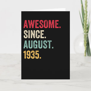 Erstaunlich seit August 1935 Retro Geburtstag Karte