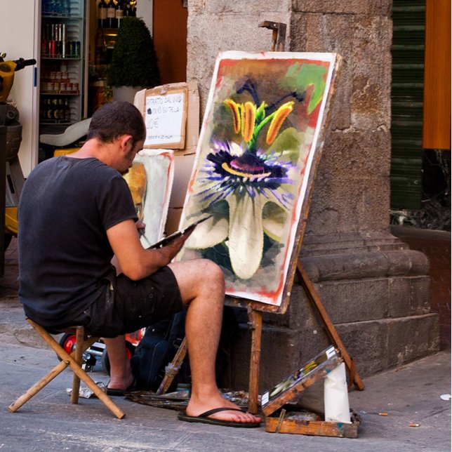 Erstaunliche Abstrakte Kunst einer Passion-Blume Leinwanddruck (Von Creator hochgeladen)