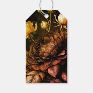 Erstaunliche Anordnung Rost Akzent Vintage Blumen Geschenkanhänger