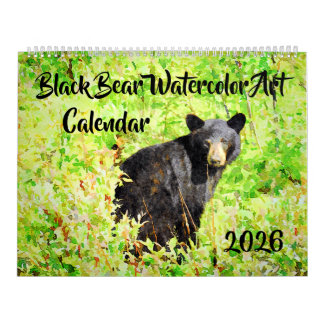 Erstaunliche Bären-Wildlife-Aquarellmalerei-Kunst  Kalender