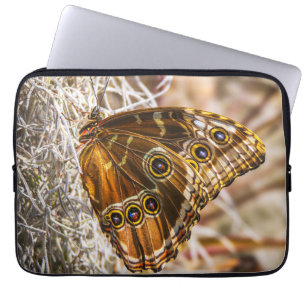 Erstaunliche Blaue Morpho-Schmetterling-Wildlife-F Laptopschutzhülle