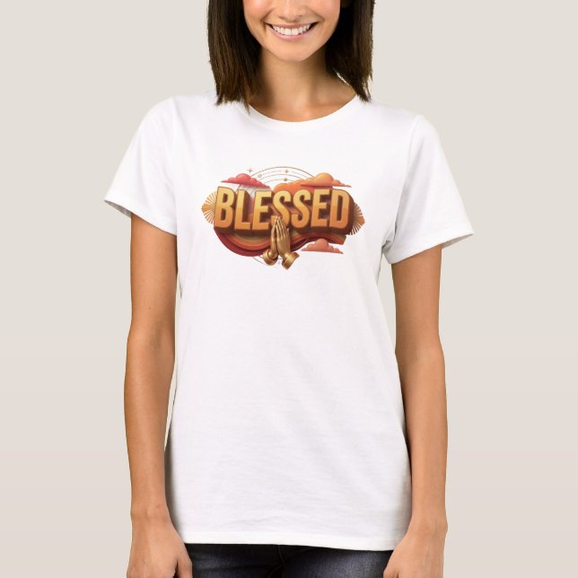 Erstaunliche BLESSED Wearable Kunst T-Shirt (Vorderseite)