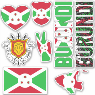 Erstaunliche burundische Formen nationaler Symbole Aufkleber