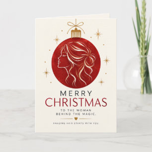 Erstaunliche Frisuren Weihnachtskarte Karte