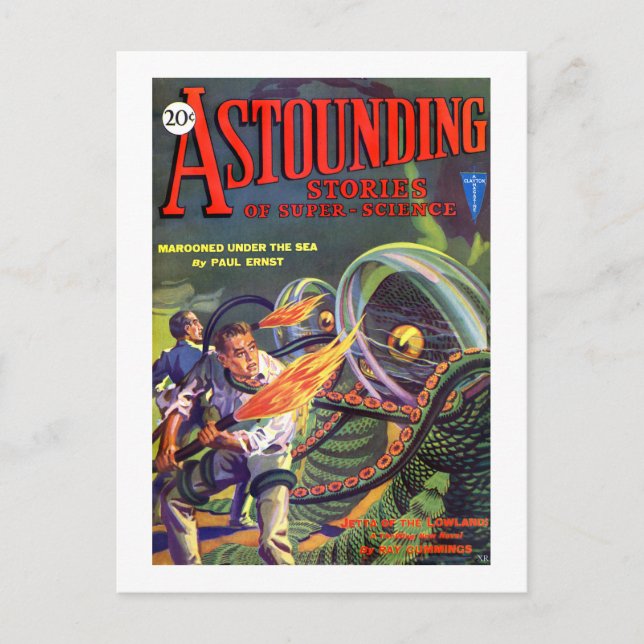 Erstaunliche Geschichten über Super-Science Fictio Postkarte (Vorderseite)