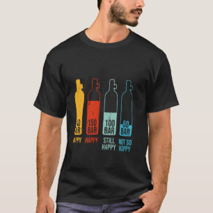 Erstaunliche glückliche Taucher-Zylinder-Drucknive T-Shirt