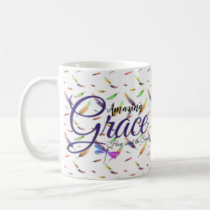 Erstaunliche Gnade Farbige Federn   Kaffeetasse