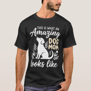 Erstaunliche Hundefrau Blumen Hundefreundin T-Shirt
